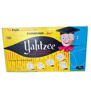 Vintage 1972 E. S. Lowe Yahtzee Board Game of Skill & Chance